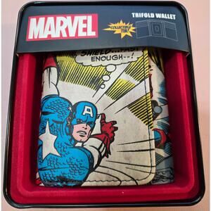Marvel Captain America Trifold wallet in collectors tin